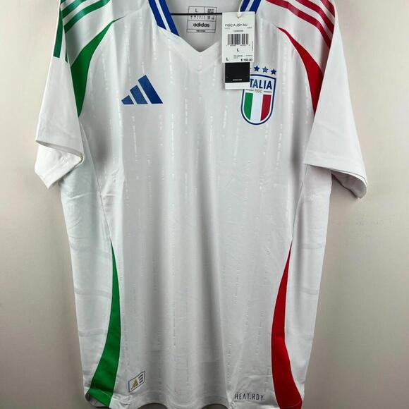 Italy National Team 2024 Away Authentic Jersey Adidas HEAT.RDY White L NWT - Picture 1 of 8